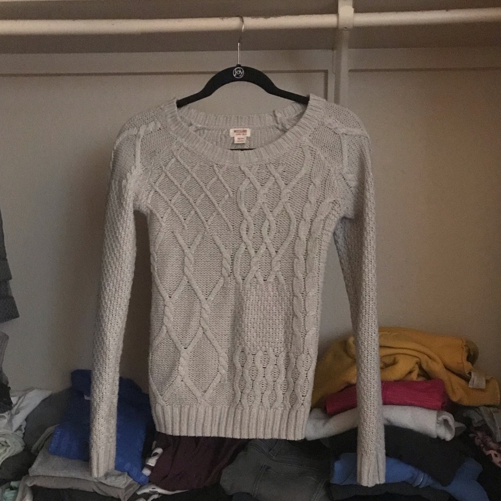 Gray Massimo Cable Knit Sweater